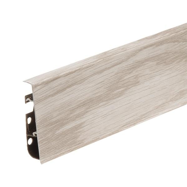 Напольный плинтус ПВХ 75 мм Cezar Hi-Line Prestige 142 Ясень Балтимор 2,5 м