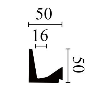 Потолочный плинтус скрытого освещения NMC IL5 Arstyl 50х50 мм 200 см