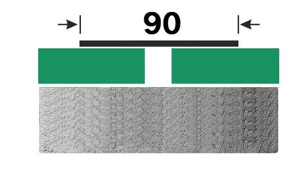 Полоса из нержавеющей стали 90 мм FB 90 M Сталь сатинированная 3 м