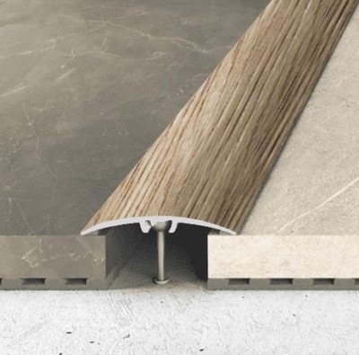 Алюминиевый порог одноуровневый округлый 40 мм Effector A 64-0903 Дуб Античный 2,7 м