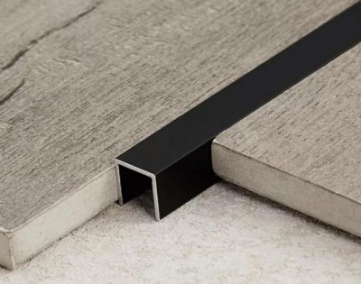 Алюминиевый П-образный профиль П-10х10 Черный матовый 2,7 м