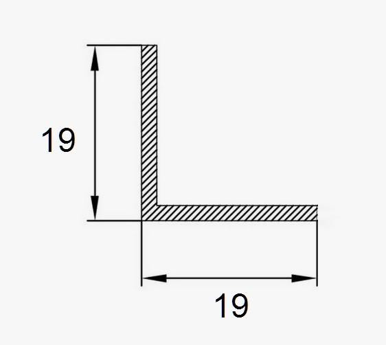 Алюминиевый уголок 19х19 мм ПБ19х19 бронза люкс 3 м