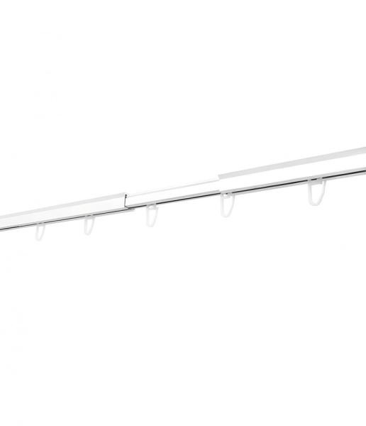 Раздвижной алюминиевый карниз для штор однорядный Legrand белый 1.6-2.2м