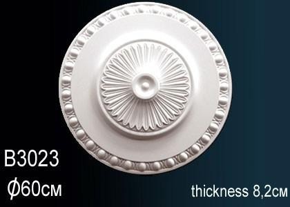 Потолочная розетка Перфект B3023 600 мм белый полиуретан