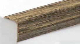 Отделочный уголок фигурный 30х30 мм Асви ПВХ 330 Орех светлый 2,7 м