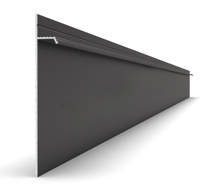 Алюминиевый плинтус под гипсокартон 100х14 мм Мега-Трейд 9145 черный 3 м