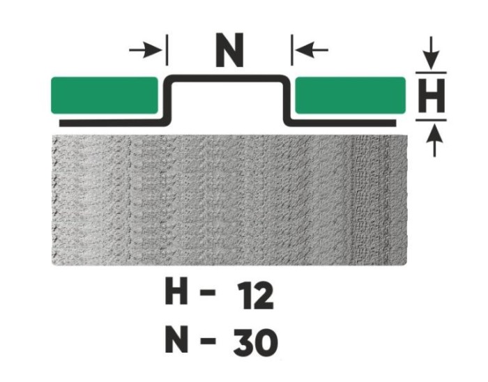Профиль П-образный нержавеющая сталь FUM 12х30 P Сталь полированная 2,7 м