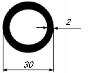 Алюминиевая труба круглая 35х1,2 мм 3 м