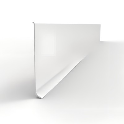 Плинтус для пола из алюминия 40 мм Мега-Трейд ЛП-40 0032 белый муар RAL 9016 3 м