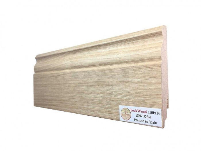 Плинтус для пола 100х16 мм Teckwood Дуб Гоби цветной МДФ 2.15 м