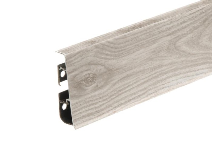 Напольный плинтус ПВХ 75 мм Cezar Hi-Line Prestige 158 Дуб Белфаст 2,5 м