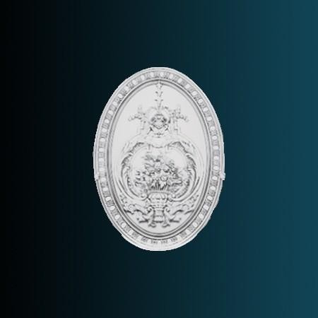 Декоративное панно Перфект K4093 500х350х35 мм белый полиуретан