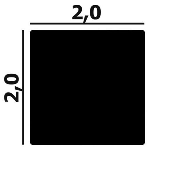Молдинг 20х20 мм Перфект Плюс P131 белый ударопрочный полимер 2 м