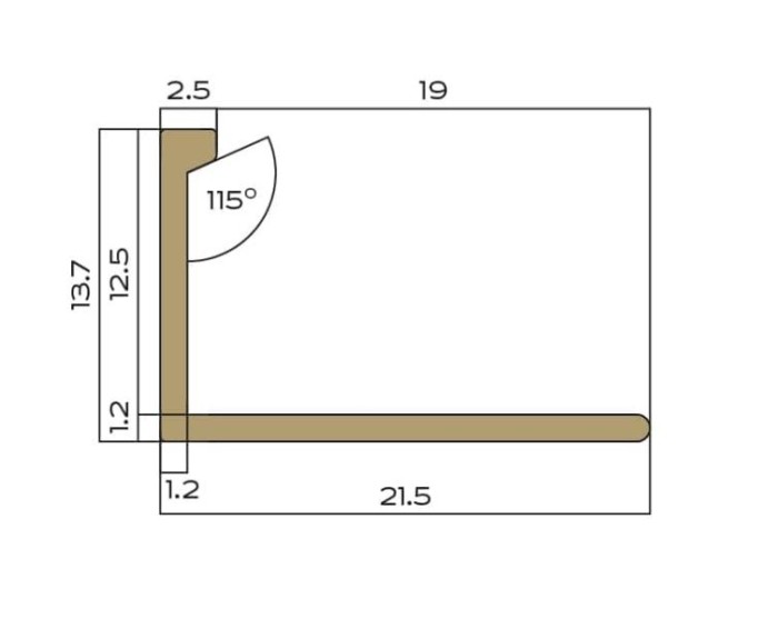 L-профиль из латуни 12.5 мм NEEXY PVL03-02 CHR хром 2.7м