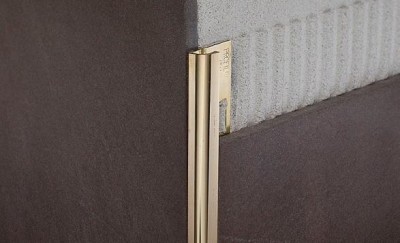 Профиль C-образный 12 мм PVL18 из полированной латуни 2,7 м