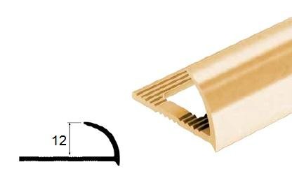Профиль C-образный 12 мм PVL18 из полированной латуни 2,7 м