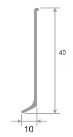 Алюминиевые заглушки для плинтуса Евротрим L-40 комплект серебро