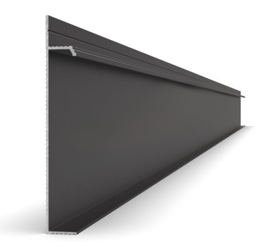 Алюминиевый плинтус под гипсокартон 100х15 мм Мега-Трейд 9146 черный 3 м