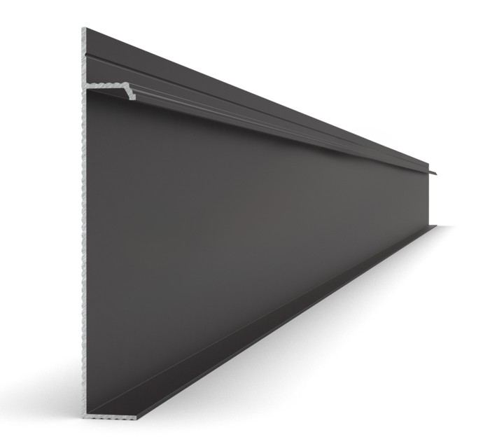 Алюминиевый плинтус под гипсокартон 100х15 мм Мега-Трейд 9146 черный 3 м