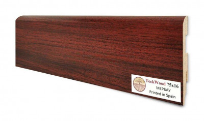 Плинтус для пола 75х16 мм Teckwood Мербау цветной МДФ 2.15 м
