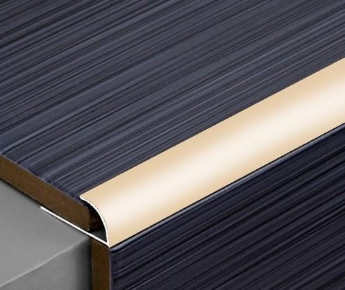 Профиль С-образный алюминиевый для плитки (раскладка) ПО-10 Розовый глянец 2,7 м