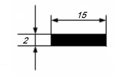 Алюминиевая полоса 2х15 мм Серебро 3 м