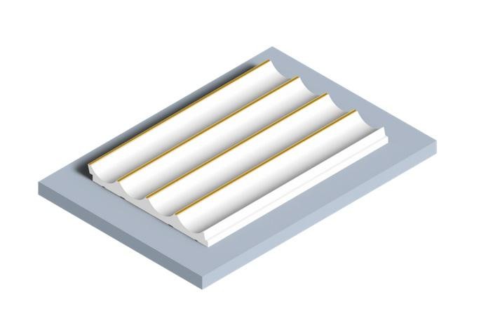 Отделочная панель 120х12 мм Hiwood LV139 W49G белый 2,7м