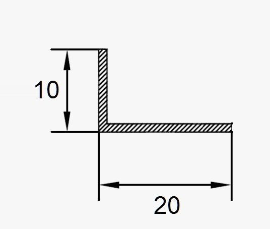 Алюминиевый уголок 20х10 мм ПБ20х10 антрацит муар 3 м