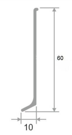 Алюминиевые заглушки для плинтуса Евротрим L-60 комплект золото