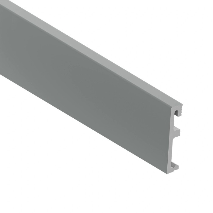 Напольный плинтус 100х18 мм SALAG ALPHA Szara AP11M2 ПВХ серый 2.4 м