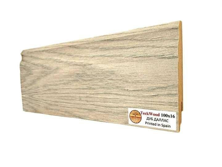 Плинтус для пола 100х16 мм Teckwood Дуб Даллас цветной МДФ 2.15 м