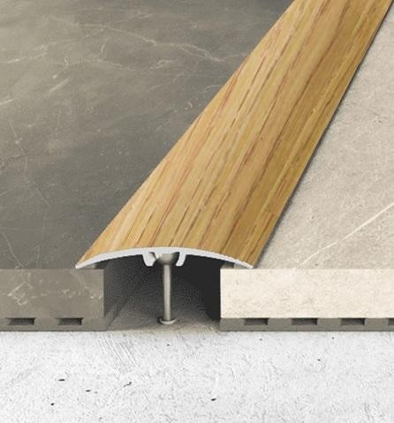 Алюминиевый порог одноуровневый округлый 40 мм Effector A 64-0908 Дуб Пивной 2,7 м