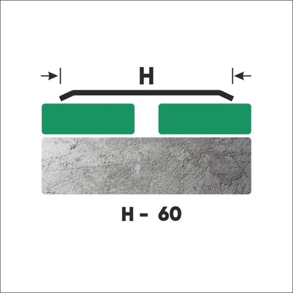 Одноуровневый порог стальной 60 мм FA 6 P полированная сталь 2,7 м