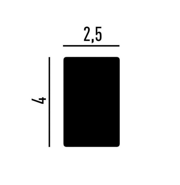 Молдинг Перфект Плюс P139 белый ударопрочный полимер 40х25 2 м