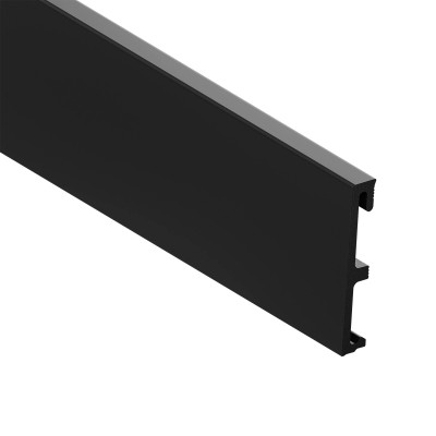 Напольный плинтус 100х18 мм SALAG ALPHA Czarny AP11M3 ПВХ черный 2.4 м
