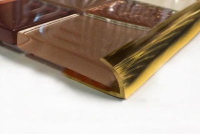 Латунный С-профиль раскладка для плитки Yakamoz ЛР-11 латунь шлифованная 2,7 м