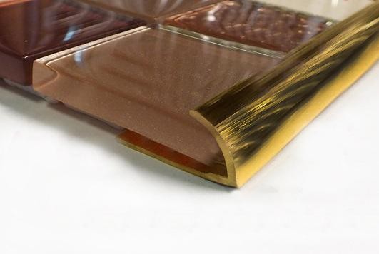 Латунный С-профиль раскладка для плитки Yakamoz ЛР-11 латунь шлифованная 2,7 м