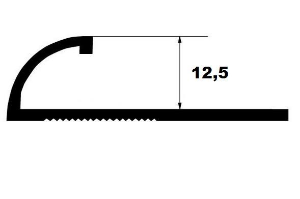 Латунный С-профиль раскладка для плитки Yakamoz ЛР-11 латунь шлифованная 2,7 м