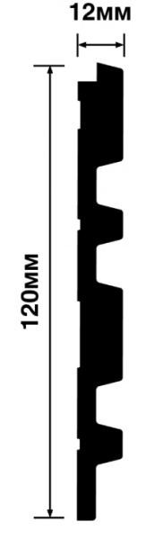 Стеновая панель отделочная HiWood LV122 BR396K под дерево 12х120 мм 2,7 м