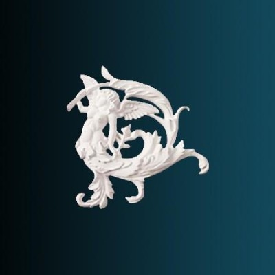 Декоративный орнамент Перфект G2320R 220х210х23 мм белый полиуретан