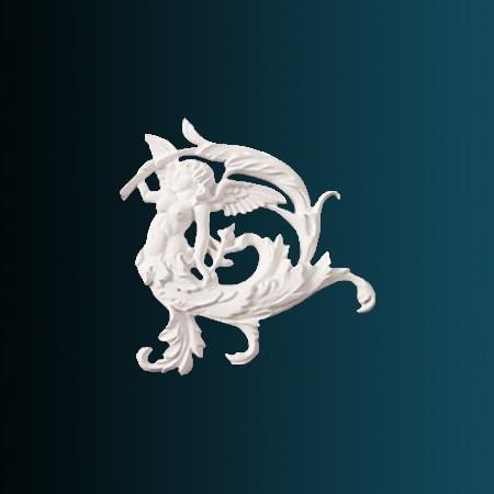 Декоративный орнамент Перфект G2320R 220х210х23 мм белый полиуретан