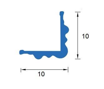 Отделочный уголок фигурный 10Х10 мм Асви вспененный ПВХ 110 Белый 2,7 м