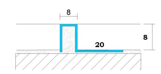 Профиль П-образный из нержавеющей стали 8х8 мм SB017-8H SG Серебро глянец 2,7 м