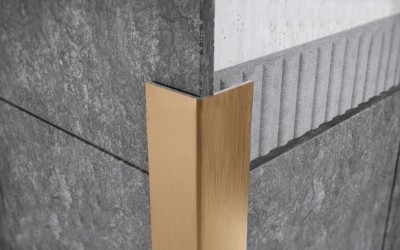 Уголок из нержавеющей стали 10х10 FL10GM Золото сатинированное 2,7 м