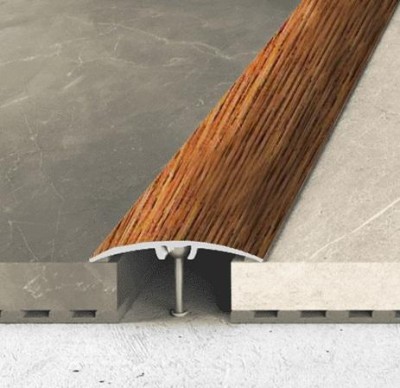 Алюминиевый порог одноуровневый округлый 40 мм Effector A 64-0910 Дуб Замочный 2,7 м