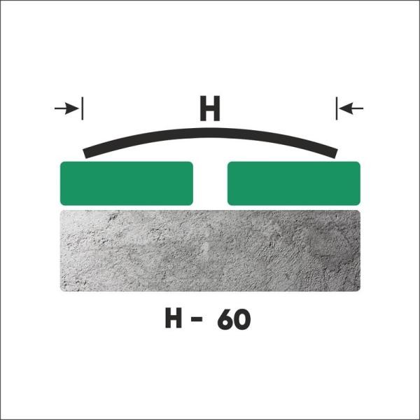 Одноуровневый порог стальной 60 мм FAR 6 GP золото полированное 2,7 м