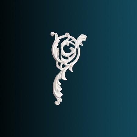 Декоративный орнамент Перфект G2323L 200х105х20 мм белый полиуретан