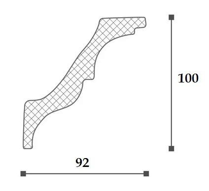 Потолочный плинтус NMC Nomastyl AT 100х92 200 см