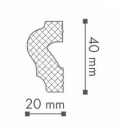 Декоративный молдинг NMC Wallstyl WL2 40х20 200 см