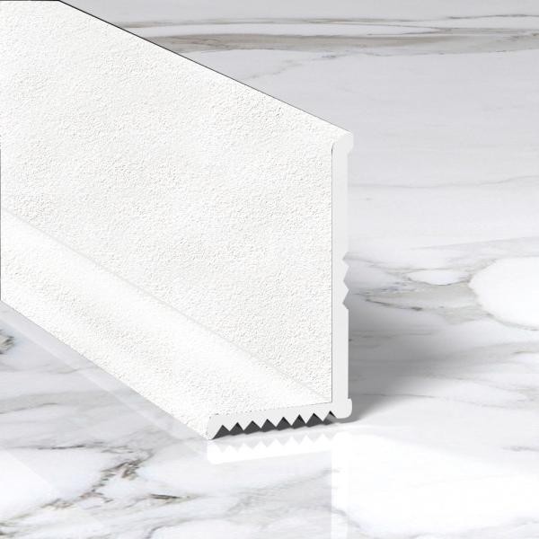 Разносторонний алюминиевый уголок для внутренних углов 20х12 мм ПВ-206-35 белый муар 2.7 м